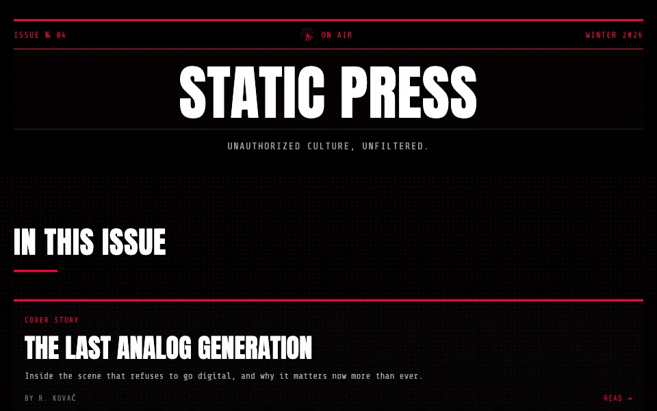 Zine / Publication template preview