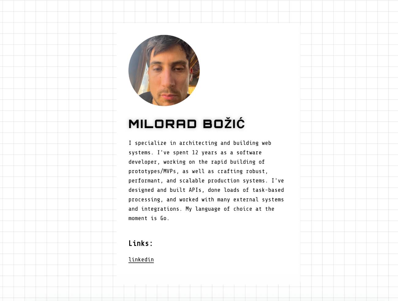 Milorad Bozic Template Preview